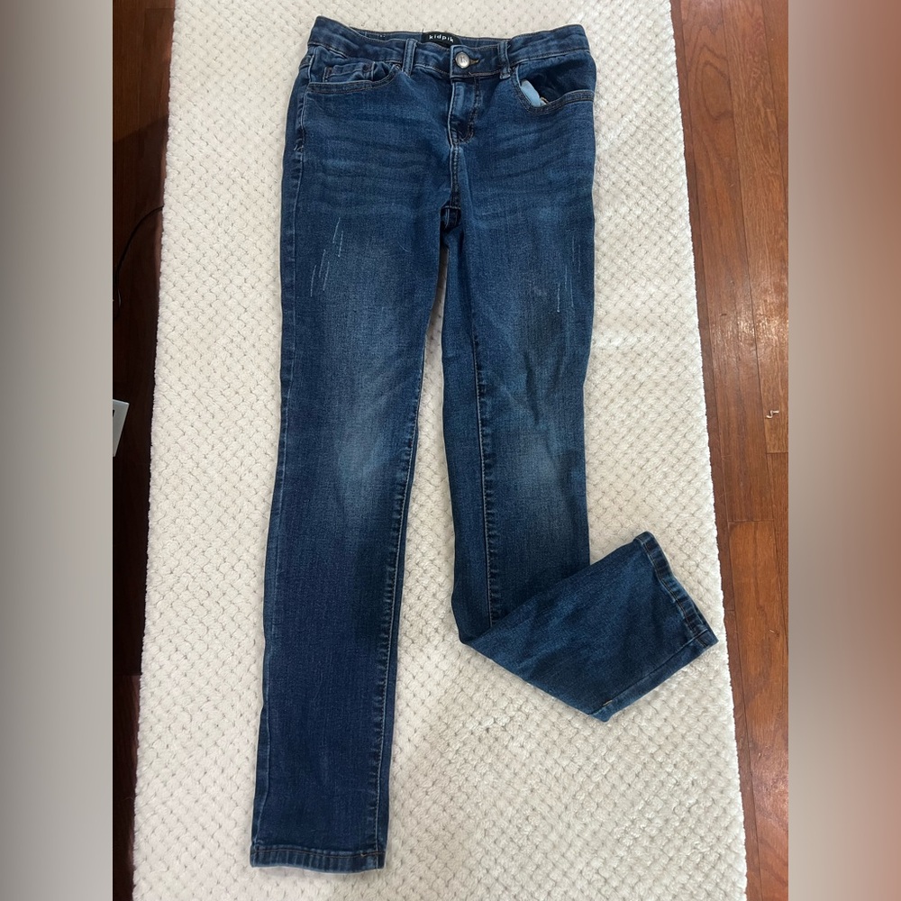 Kidpik Dark Blue Straight Leg Jeans